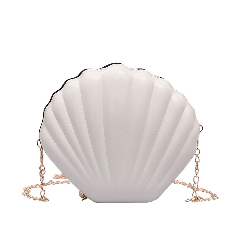 femmes sacs nouvelle tendance sac de messager sauvage coquille sac PVC couleur unie sac à bandoulière 8 couleurs au choix: White