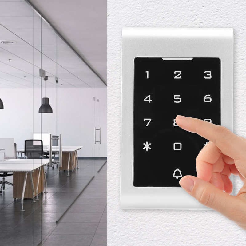 13.56MHz RFID Access Control System Password IC Card Backlit Keypad Touch Screen Attendance Machine Door Lock Opener Keyboard