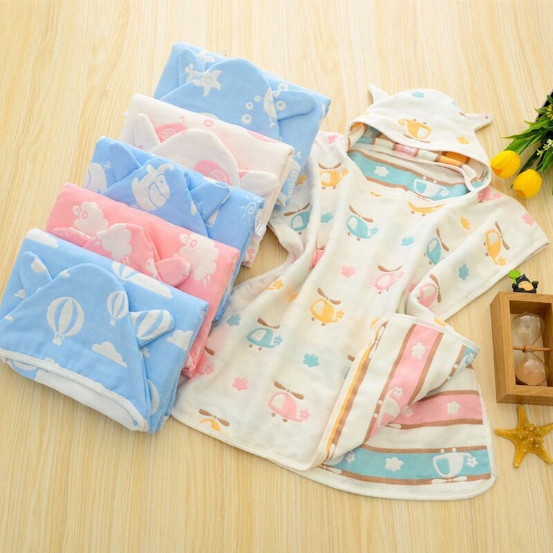 Kid baby badehåndklæde hætteklædte baby badekåbe kappe baby tæppe spædbarn toddler karakter badehåndklæde badekåbe badehåndklæder