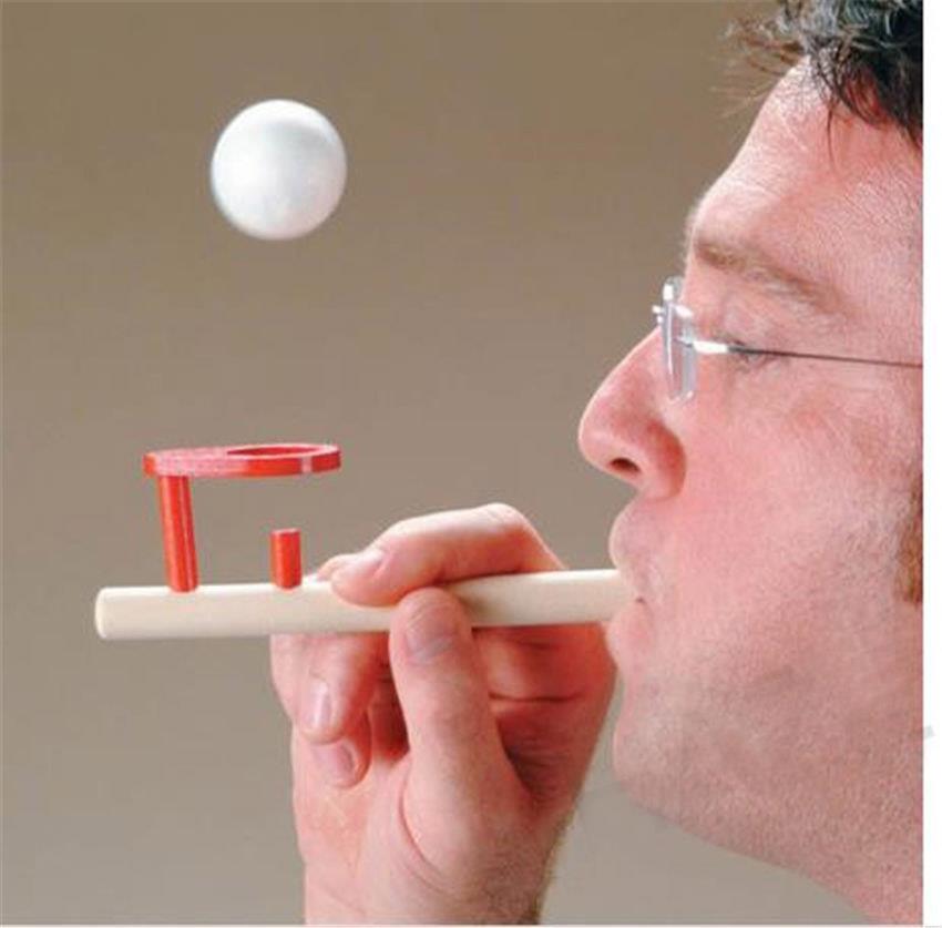 Divertido juguete que sopla el equilibrio flotante flauta bola juguete bebé Chlid jugando