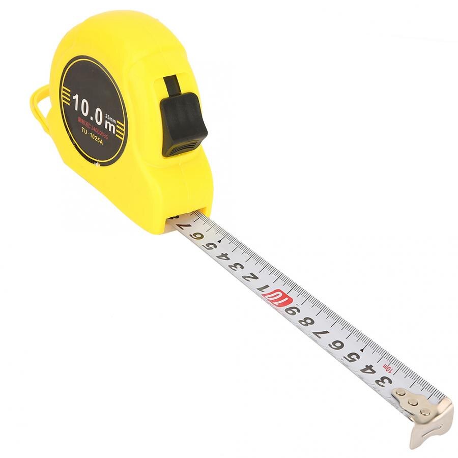 TU-1025A 10m Stainless Steel Tape Measure Flexible Ruler Retractable Woodworking Measuring Tool