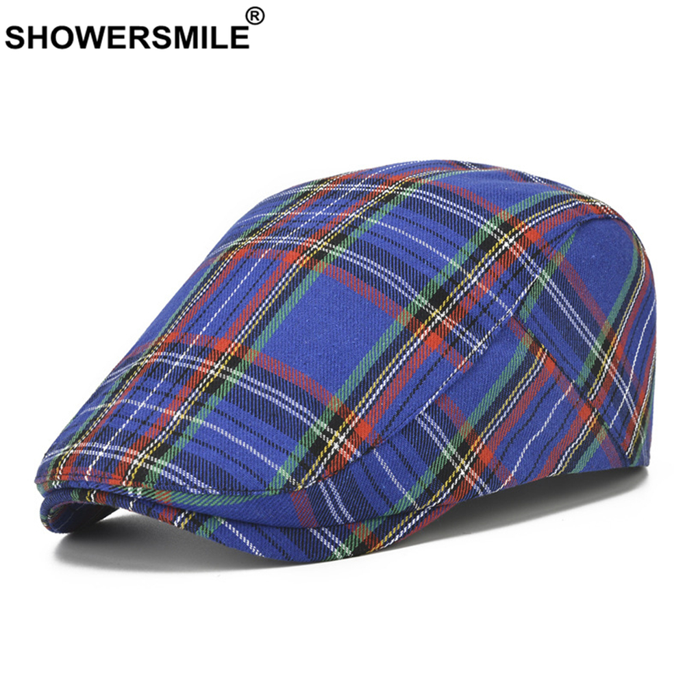 SHOWERSMILE Beret Hat British Style Flat Cap for Men Women Vintage Gatsby Newsboy Cap Spring Summer Driver Cabbie Hat