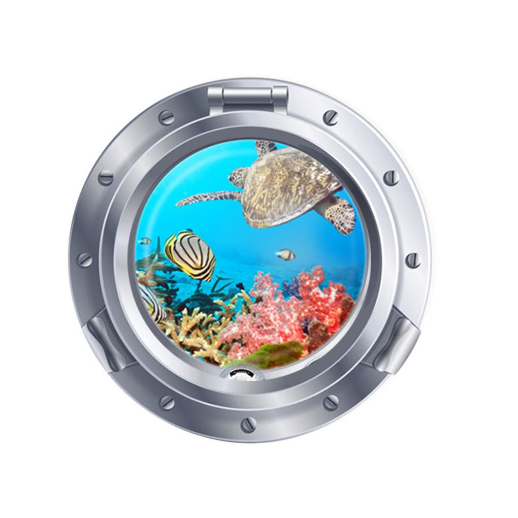 3D Submarine Window Pattern Removable Wallpaper Self Adhesive Mural Decal Art Wall Sticker Living Room Decor: NO.8