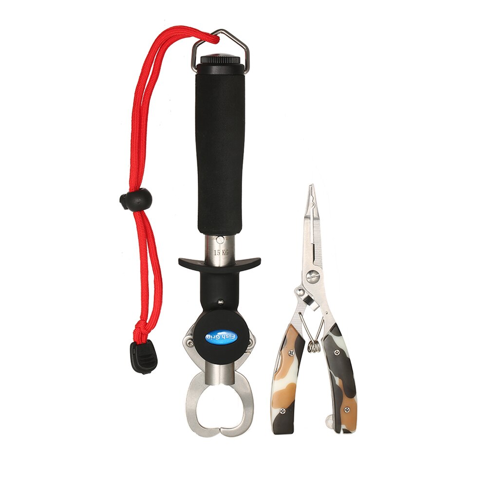 15kg/33LB Weight Portable Fishing Grip Stainless Steel Handle Grab Carp Fish Lip Gripper Fishing Tackle Tool Alicate De Pesca: Y2617-1