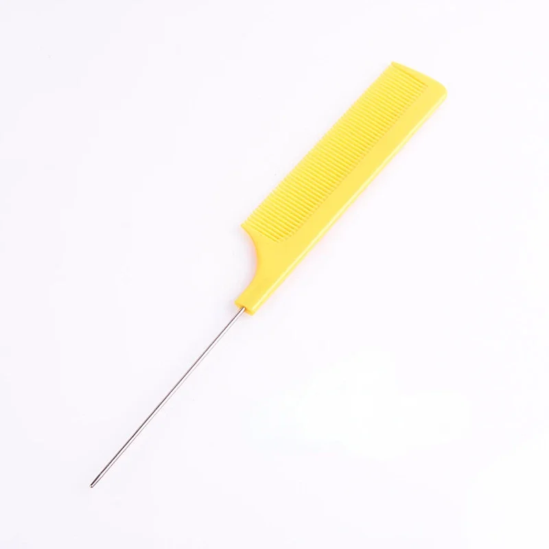 Peine de cola de pelo , peine de corte de pelo de salón , peines de estilismo para el cuidado del cabello de salón con pinchos de acero inoxidable: Marfíl