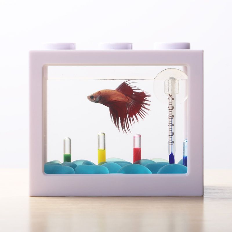 Mini Aquarium d'aquarium d'usb avec la décoration de bureau de bureau à la maison légère de lampe à LED