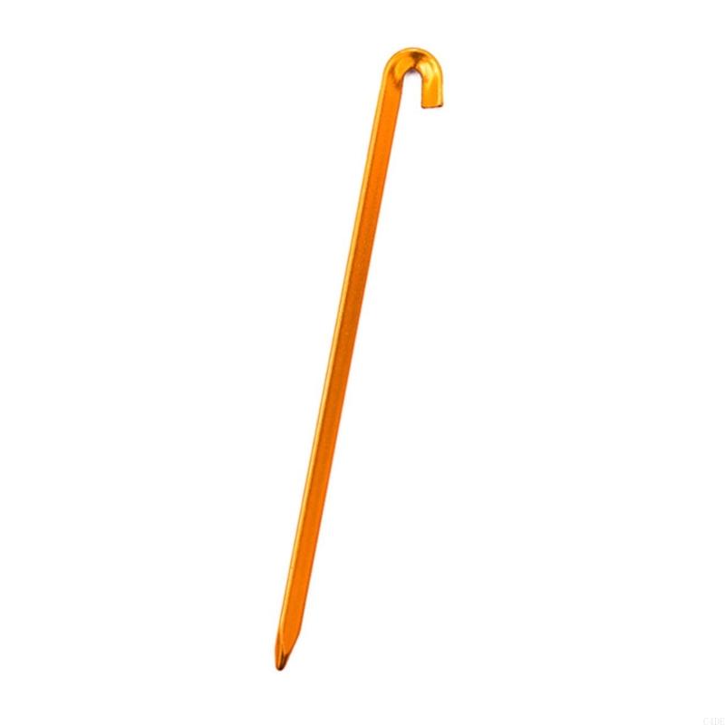 C4DE Long Tent Peg Aluminum Alloy Tent Stakes Peg Camping Tent Hook Ground Anchors Outdoor Canopy Stake Camping Accessories: Brown
