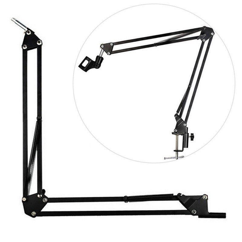 Mic Arm Stand Microphone Suspension Boom Scissor Holder For Studio Broadcast PN