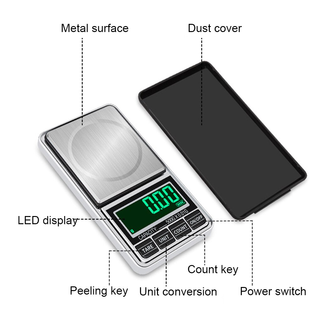 Mini Precisie Pocket Digitale Weegschaal Voor Goud Bijoux Sterling Sieraden Weight Balance Gram Elektronische Weegschalen Digitale Pocket Schaal