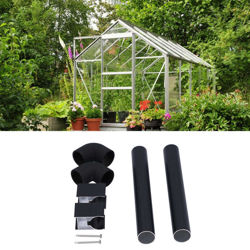32mm Aluminum Gutter Water Butt Down Pipe Greenhouse Rainwater Gutter Butt Down Pipe Guttering Kits