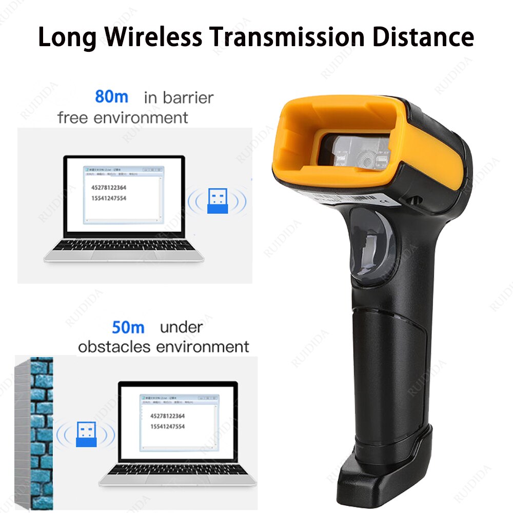 Qr Code Reader Bluetooth Qr Code Scanner Draadloze Scanner 2D Barcode Scanner Draadloze Handheld Reader Scanner Wired PDF417