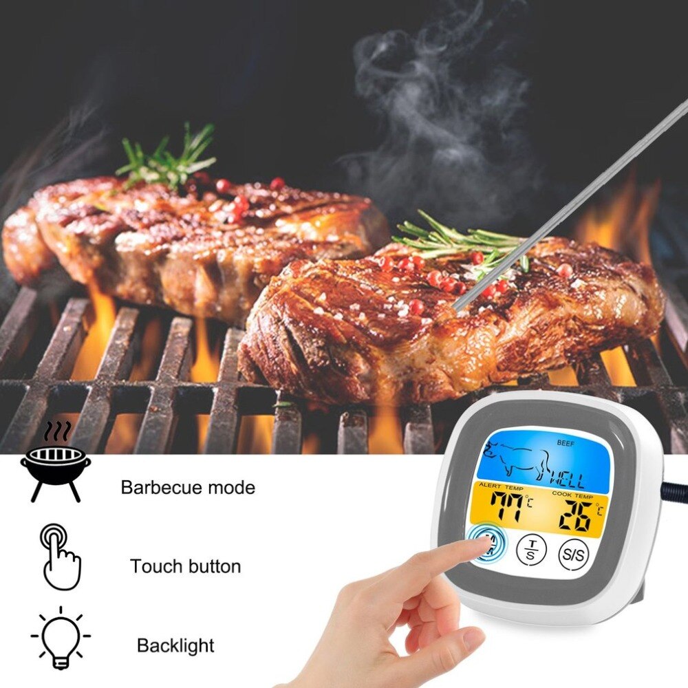 Wireless BBQ Thermometer Mit Sechs Sonden Bluetooth Lebensmittel Kochen Timer Für Ofen Fleisch Grill Thermometer Mit Freies App Control