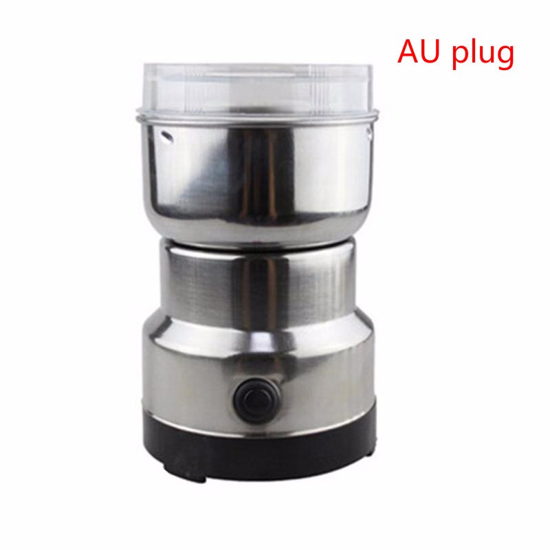 Molinillo de café eléctrico de 220V, Mini molinillo de granos de café, máquina de café multifuncional para el hogar, herramienta de cocina, enchufe de la UE: AU plug adaptor