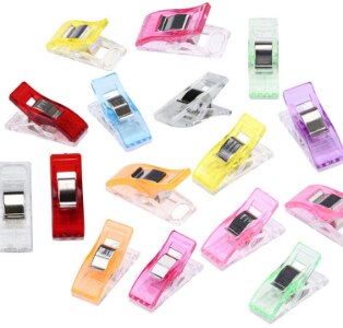 Lot de pinces en plastique colorées, 20 pièces, pour travaux de couture, édredon, reliure, articles ménagers, directe: Mixed colors
