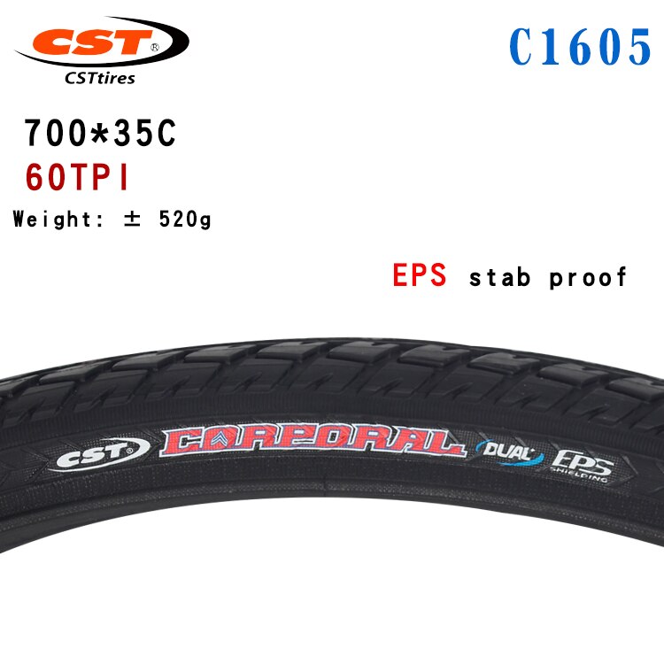 CST mountain bike tires C1605 Bicycle parts 26 inch 26*1.5 Road bicycle 700C 700*35C 38C wear resistant Stab proof bicycle tire: 700X35C EPS