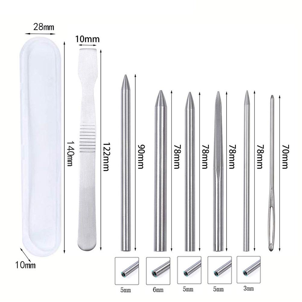 Stainless Steel Paracord Needle Paracord rope Stitching Set FID Lacing Stitching Needles Smoothing Tool for DIY Bracelets: Orange