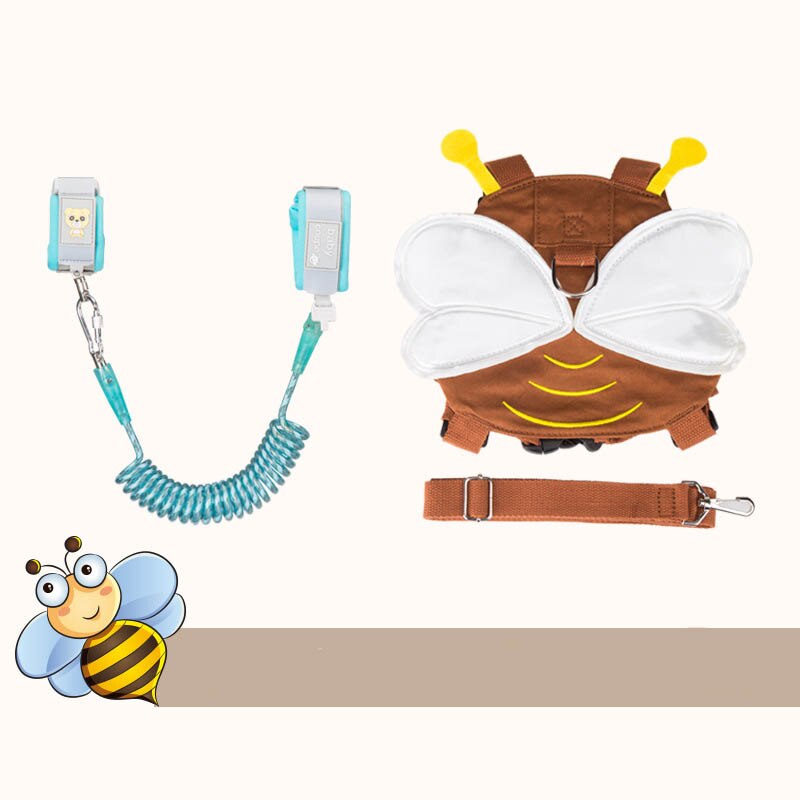 Pasek dla dziecka lina Outdoor Walking smycz na rękę opaska anty-zgubiona opaska dla dzieci chroniący przed zgubieniem Link na nadgarstek maluch smycz szelki bezpieczeństwa: bee / 2.5M