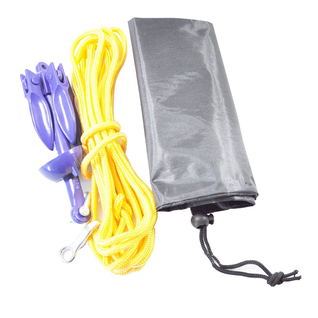 Folding Anchor Small Boat Anchor Marine Rope Kit for Kayak Canoe Boat Marine Sailboat