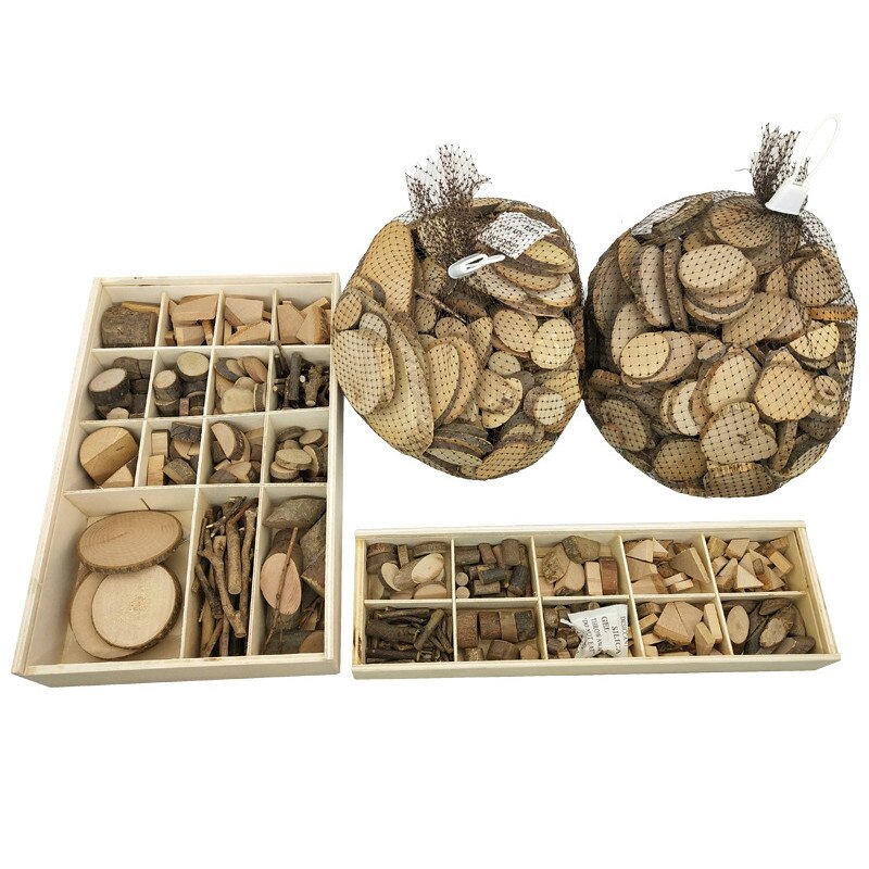 50 + stücke Baby DIY Spielzeug Natur Holz Kunst Handwerk Handarbeit Schaffen Pädagogisches Originalität holz scheibe spielzeug für Kinder jigsaw puzzle