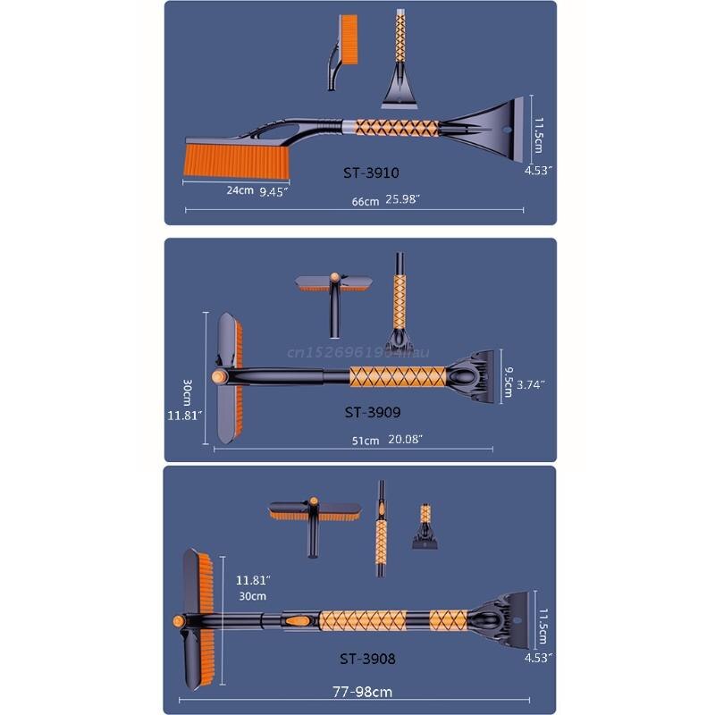 Rascador de hielo para parabrisas, cepillo de vidrio de limpieza rápida, eliminador de nieve para ventana de coche, depurador de hielo de plástico