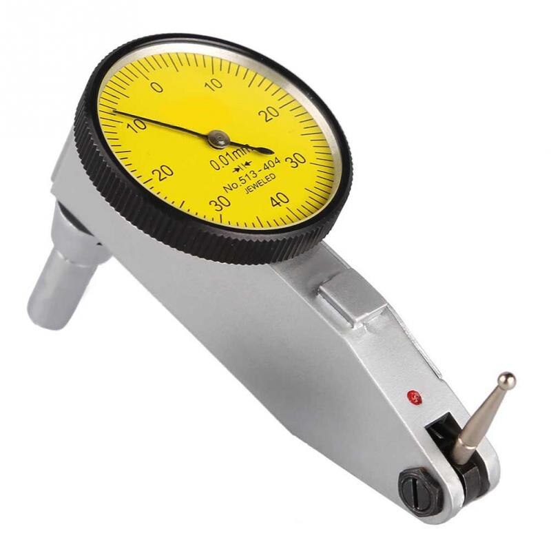 0-0.8mm High Precision Lever Dial Indicator Universal Magnetic Metal Base Holder 0.01Center Finder Gauge CNC Measurement Tool: Red