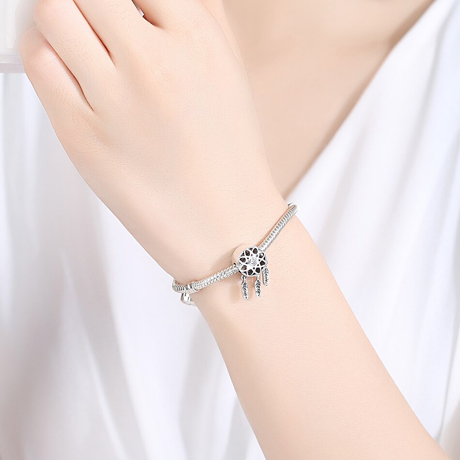 Silver Charms Fit Original Charm Bracelet Necklace 925 Sterling Silver Tree Love Heart European Charms Beads DIY Jewelry