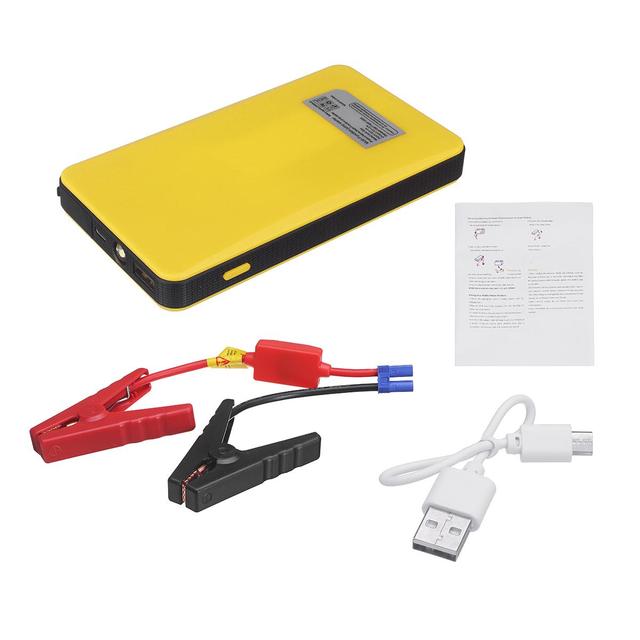 Car Starters 12V 20000mAh Car Battery Starter Booster Car Jump Starter Power Bank Starting Device Car Emergency Battery Charger: Yellow