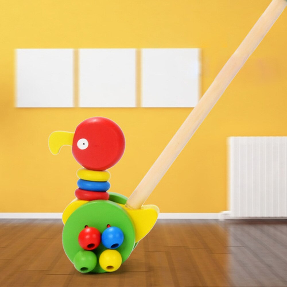 1pc Baby Walker Wooden Lightweight Bright Color Trolley Baby Walker for Children Baby