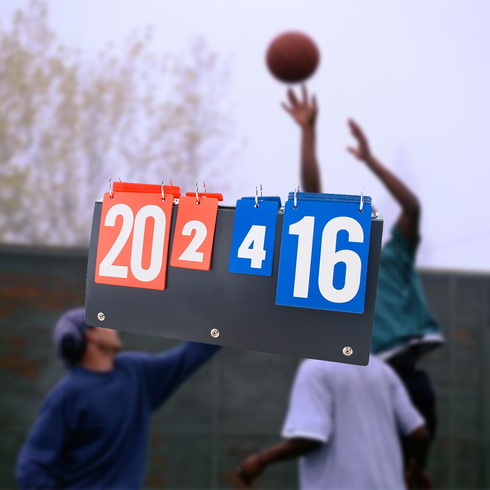 Competitions Scoreboard Both Sides 4 Digit Flip Table Tennis Badminton Counter Volleyball Multi Sports Plastic