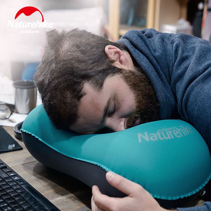 Naturehike Inflatable Pillow Polyester TPU Air Pillow Ultralight Compressible Beach Pillow Portable Hiking Travel Pillow