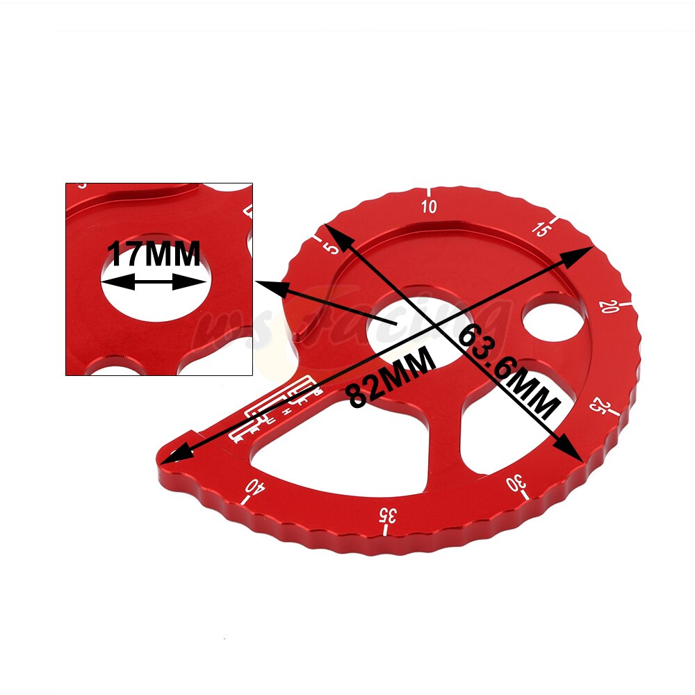 thumbnail image 2 of NiceCNC Billet Rear Chain Adjuster – Red Anodized Aluminum – Fits Honda CRF150F/230F/250F 2 of 6