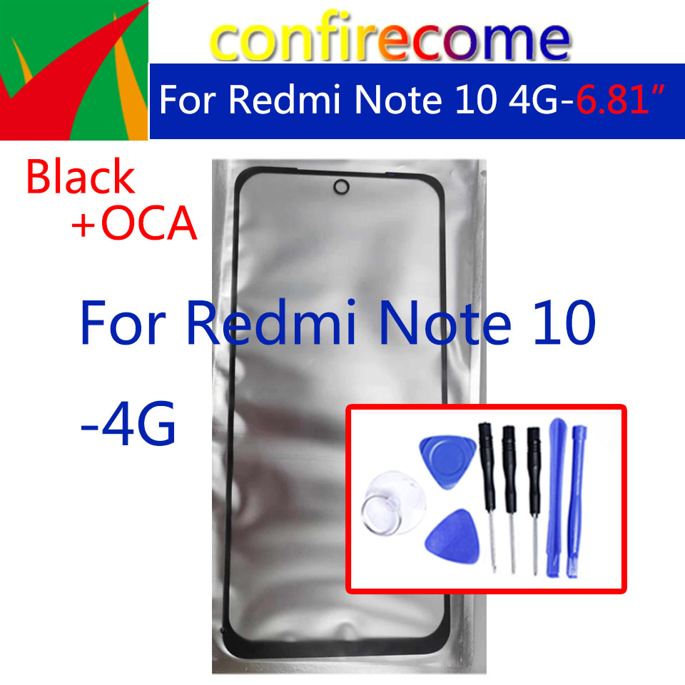 Touch Panel Vervanging Voor Xiaomi Redmi Note 10 4G 5G Voor Outer Glas Lens Cover + Oca