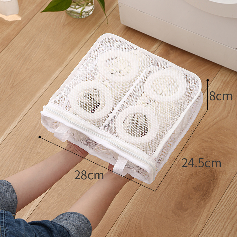 Sac à linge pour chaussures, filet grossier, pochette de rangement pour chaussures en toile , sac à suspendre pour baskets, manches de Protection de lavage, pantoufles, sacs de lavage,: Bronze
