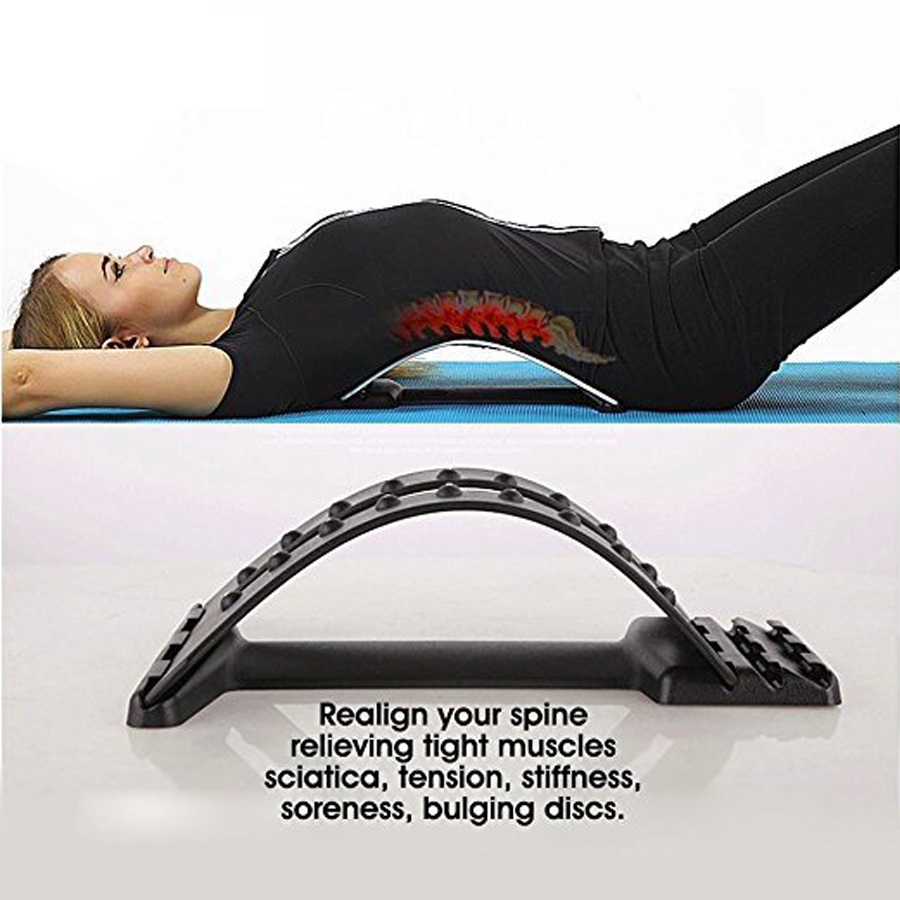 Multifunctional Back Stretching Device Adjustable Waist Massage Relaxation Mini Stretcher Spine Disease Improve Equipment Gym
