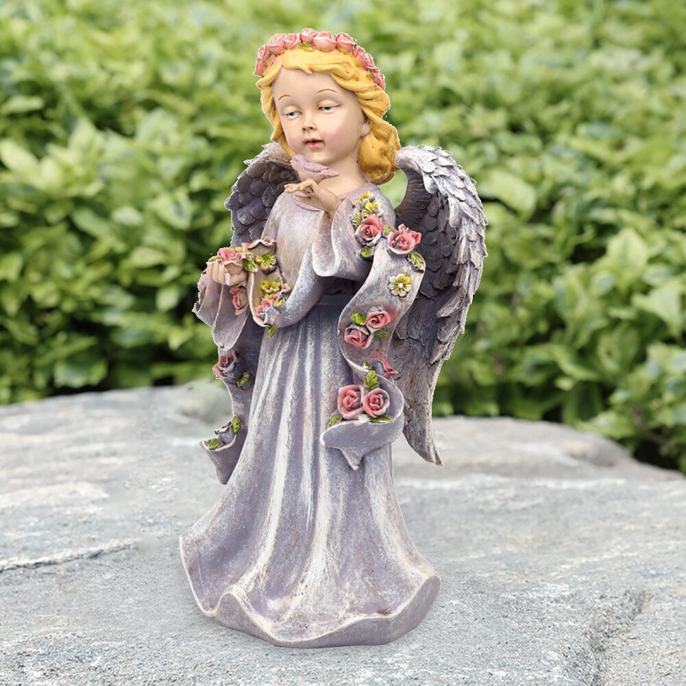 Flower Fairy Angel Figurines Home Ornament Fairy Garden Miniatures Resin Beautiful Girl Figurines Wedding Souvenirs