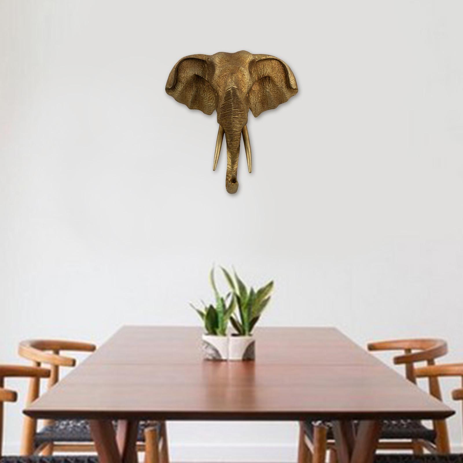 Creative Co-Op Handmade Wool Felt Elephant Head Wall Décor