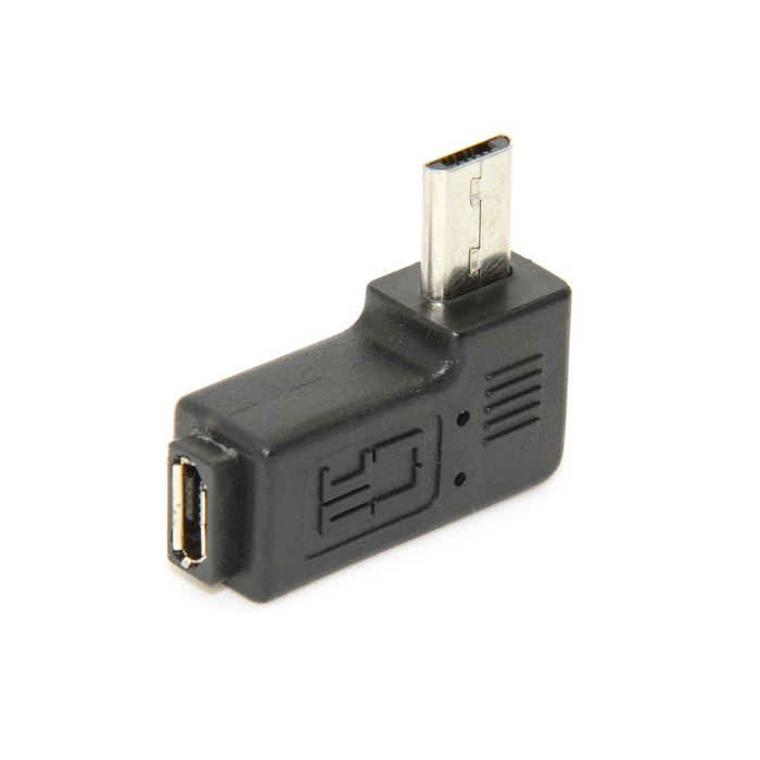Micro USB 9mm Long Connector Adaptor 90 Degree Right Angled Micro USB 2.0 5Pin Male to Female M to F Extension Adapter