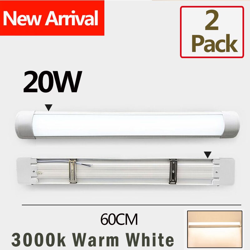 T8 T5 Led Leuchtstoffröhre 220V Rohr Led 120cm 60cm T8 Wand Lampe Lampe Licht Lampara 5W 20W Tobe lampa 2FT 4FT Home Küche Beleuchtung: 2pcs 20W Warm White