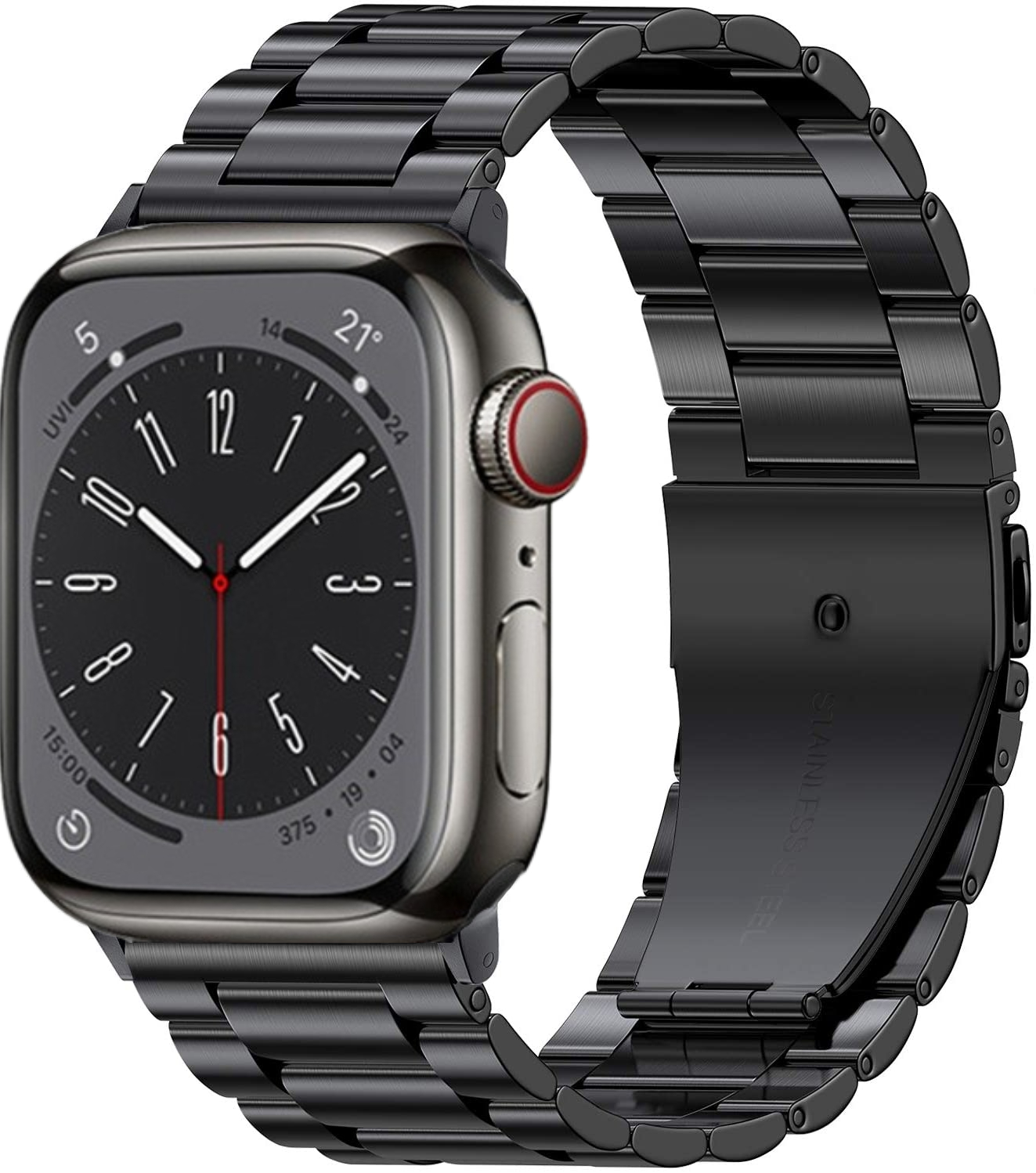 Pulseira de Aço Inoxidável para Apple Watch, Bracelete de Metal, Ultra 49mm, 10mm, 42mm, 46mm, 9mm, 8, 7, 45mm, 41mm, iWatch 6, 5, 4, 3, SE, 44 milímetros, 40 milímetros