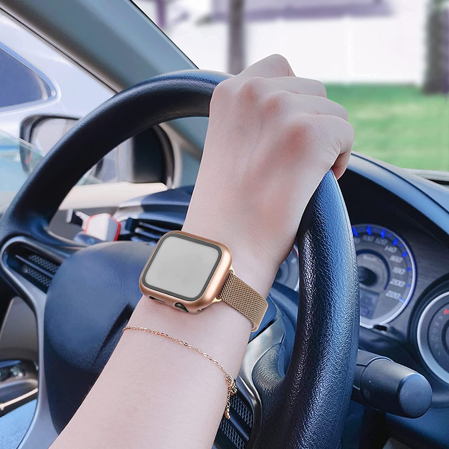 Milanesiskt öglearmband för apple watch-band 40mm 44mm 41mm 45mm 42mm 49mm 38mm slimt armband iwatch-serien 3 5 4 6 se 7 8 ultra 2 9