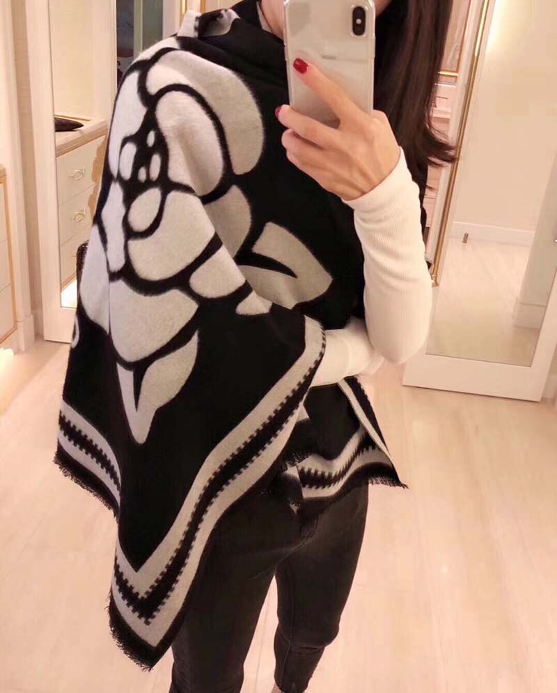 de luxe cachemire grande écharpe pour les femmes plaid doux dames châle 180*70 cm automne hiver: scarf 3