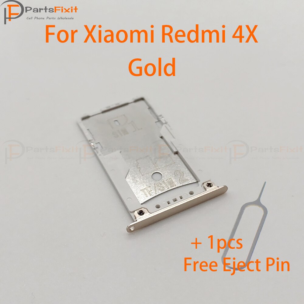 Bandeja do cartão sim para as peças de substituição da bandeja tf da bandeja do entalhe do cartão de redmi 4x sim: Gold