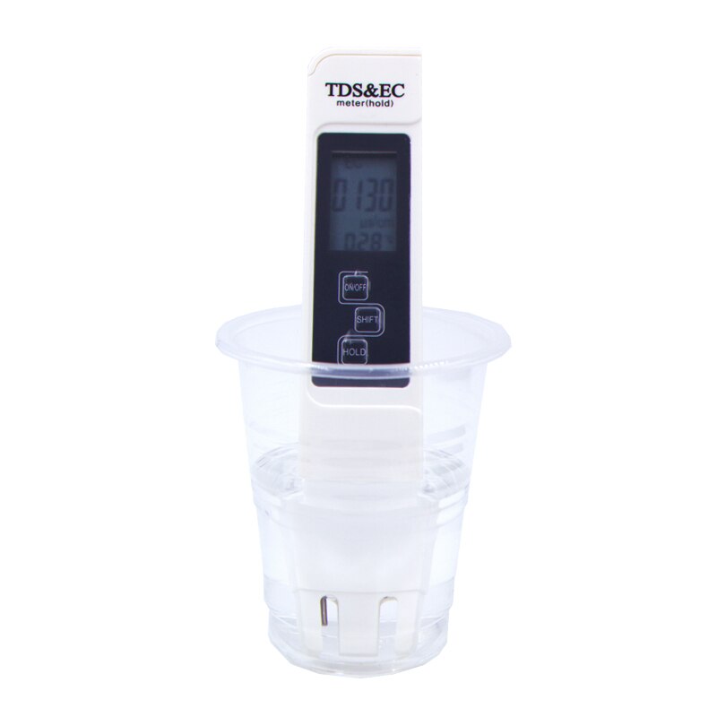 TDS pen Tester EC meter conductivity meter water measurement tool TSD&EC tool meter Function 3 in 1 tds EC 40%off: white