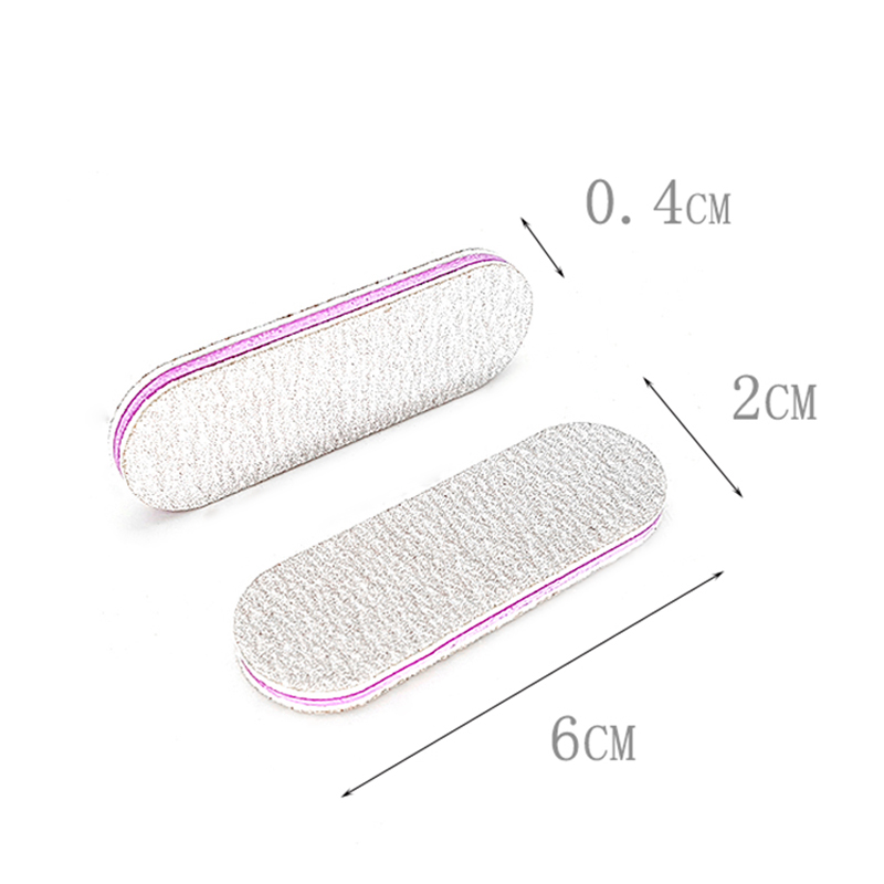 Mini limes à ongles jetables, 25 pièces/lot, 100/180, outil de manucure, scie, ponçage gris, lime de pédicure, planche émeri, bloc de vernis à ongles