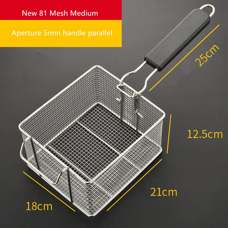 Stainless steel 81 fryer basket Frame Filter Fryer Screen Fryer Colander French fries Commercial: green