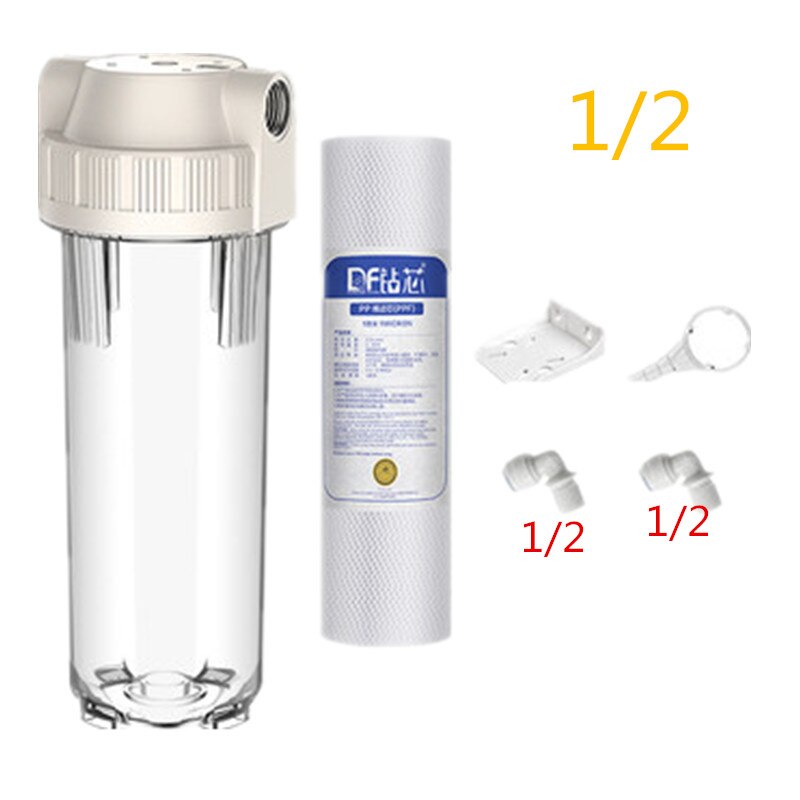 Clé de filtre à eau en PP, 10 pouces, mise à niveau 1/2 1/4, boîtier de filtre d'aquarium, pièces de purificateur d'eau de cuisine: WHITE