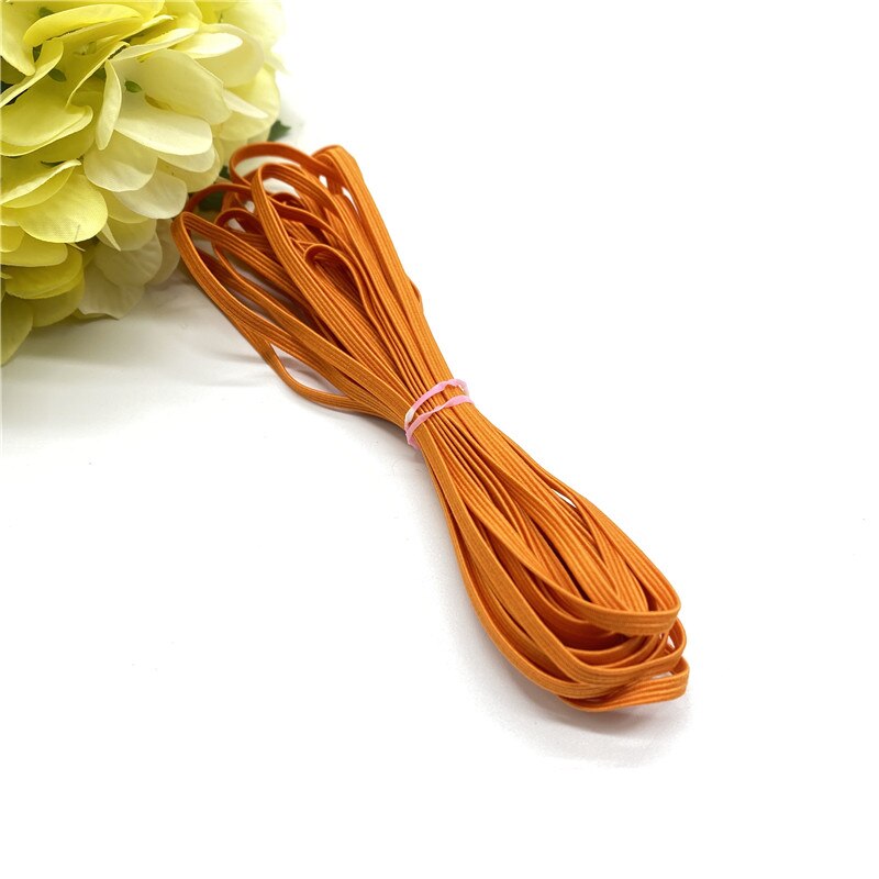 5Yards 3Mm Kleur Elastic Band Rope Rubber Hoofdband Lint Naaien Webbing Taille Schoenveter Diy Kleding Accessoires: 18