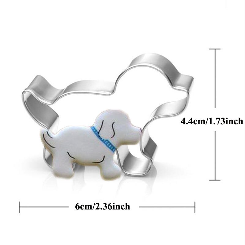 Dier honden katten kitty puppy klauw bone rvs cookie cutter party Biscuit mold fondant cake Gebak decor cupcake topper: mini dogs