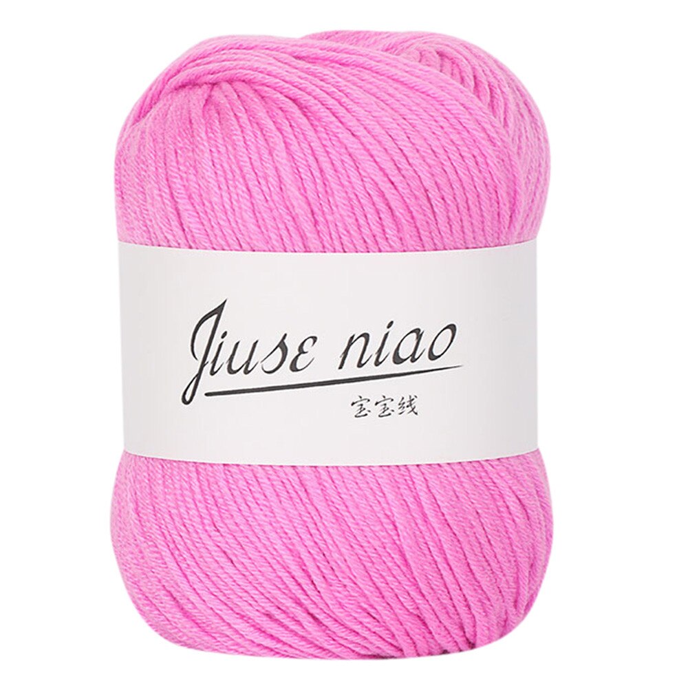 1PC 50g Chunky Colorful Hand Knitting Baby Milk Cotton Crochet Knitwear Wool Pelote Coton Crochet Milk Cotton Yarn Knitting Yarn: I