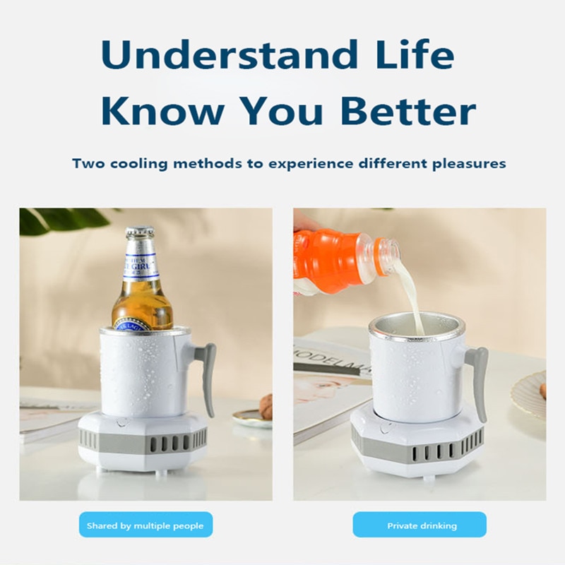 Instant Cooling Cup Portable Cooling Cup Mini Electric Drink Cooler Cup Car Home Summer Instant Cooling Freezer Car Accessories